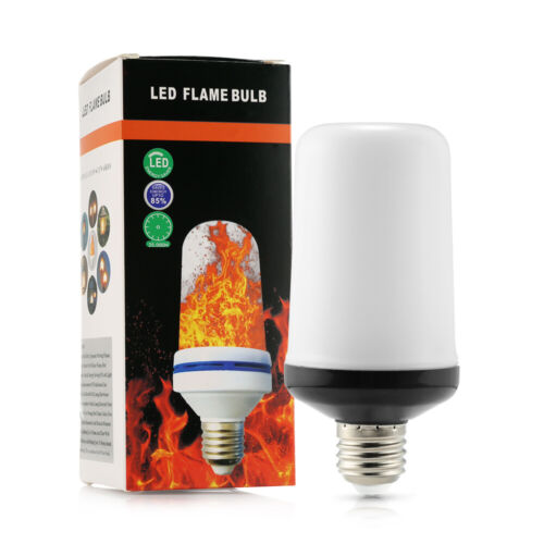 1//2//4pcs E27 6W Flame Effect Fire Light Bulb Flickering Flame Bulb Lamp Decor UK