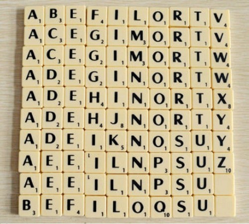 Board Traditional Games Individual A Plastic Ivory With Black Letters Values Z Scrabble Tiles Com