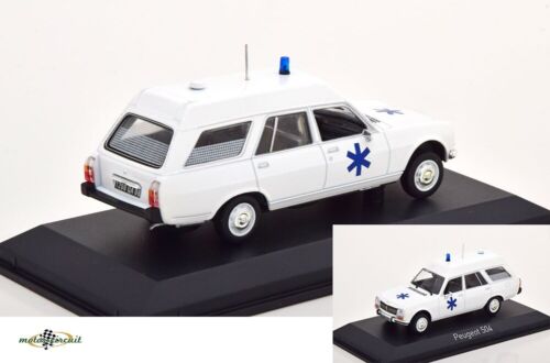 Peugeot 504 Break Ambulance weiss 1:43 Norev 475442 diecast
