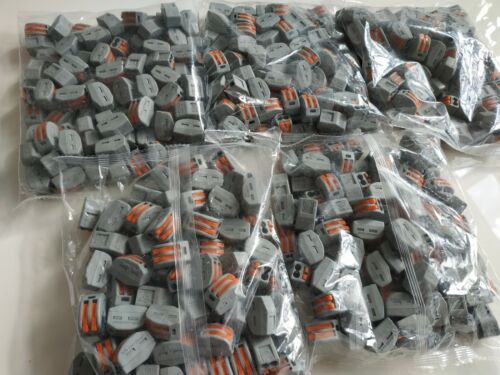 2 pin 500 PCS  Wago Type *UK SELLER* Electrical Connectors Wire & Cable 
