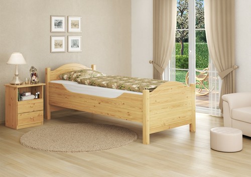 Seniorenbett extra haut rollrost 100x200 massivement prolétaire Lit d/'appoint 60.40-10