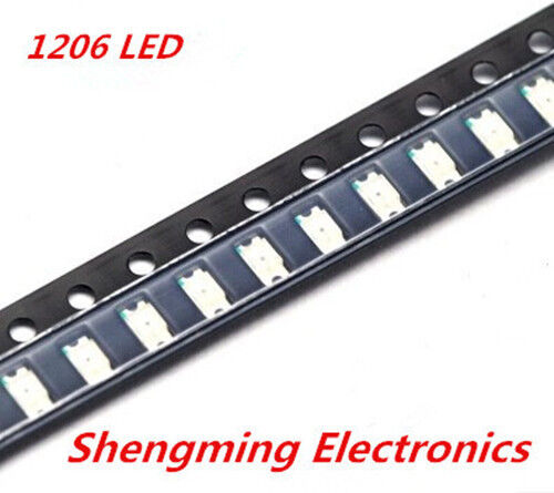 100pcs 1206 White LED lamp beads SMD LED
