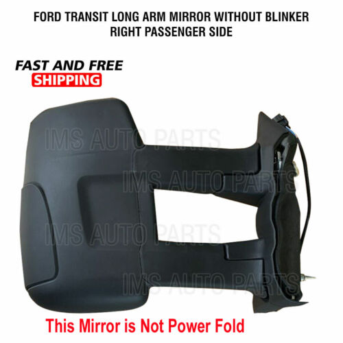 Ford Transit Long Arm Heated Mirror Without Blinker Manual Fold Right Side 15-19