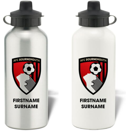 Free Delivery Personalised AFC Bournemouth Bold Crest Water Bottle 