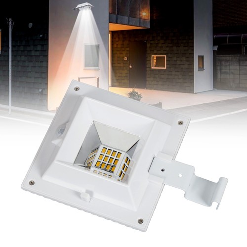 4X PIR Motion Sensor 12 LED Solar Power Light Outdoor Gutter Wall Garden Lamps