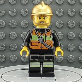 LEGO - cty0345 - Fire Chief - Minifigure - In Set 60001 - CITY - Ships Fast!