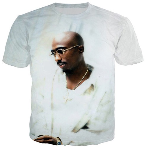 Tuge Life Singer Tupac 2PAC Women Men T-Shirt 3D Print Short Sleeve Tee Tops