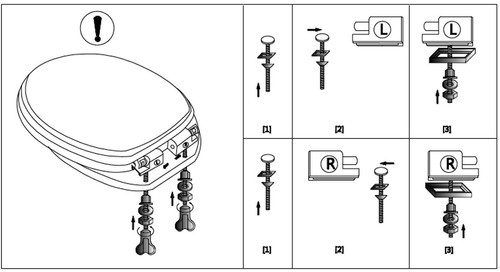 WC-Sitz Toilettendeckel Brücke mit Absenkautomatik-66