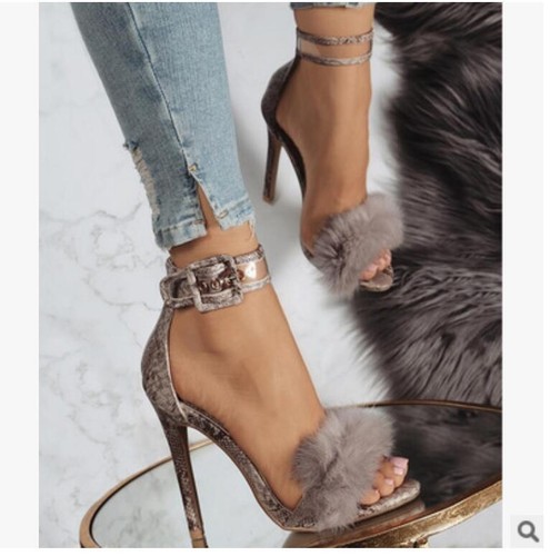Süß Stiletto Schnalle Sandalen Damenschuhe Pumps Gr.35-40 Neu 2018 High Heels