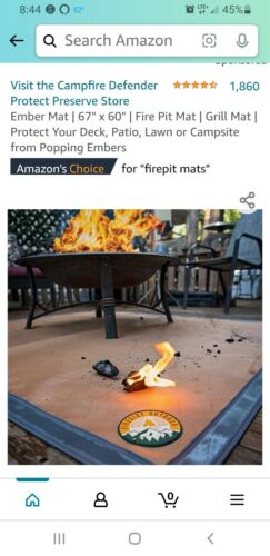 Ember Mat67/" x 60/"Fire Pit MatGrill MatProtect Your Deck Patio La...