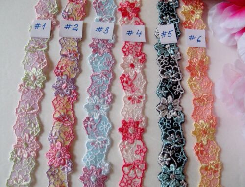 ribbon Exquisite 1/2 inch wide embroidered lace trim price for 1 yard 