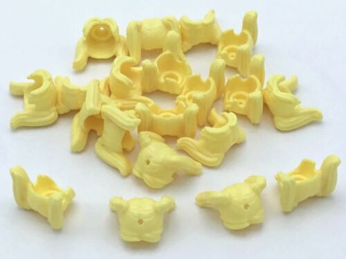 Lego 20 New Bright Light Yellow Minifig Hair Female Pigtails High Long Bangs