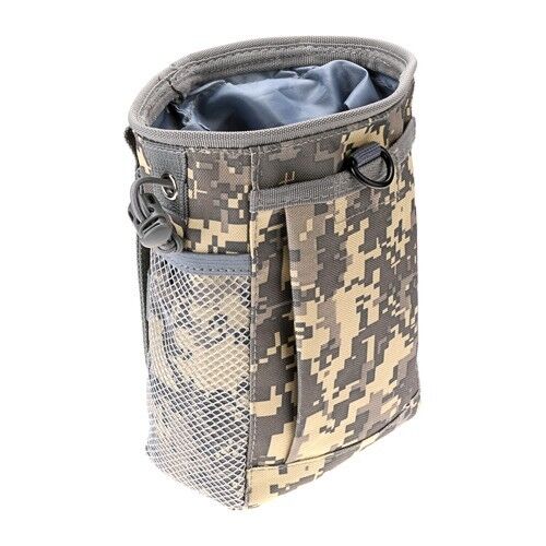 Military Molle Belt Tactical Paintball Magazine Dump Drop Reloader Pouch Bag S
