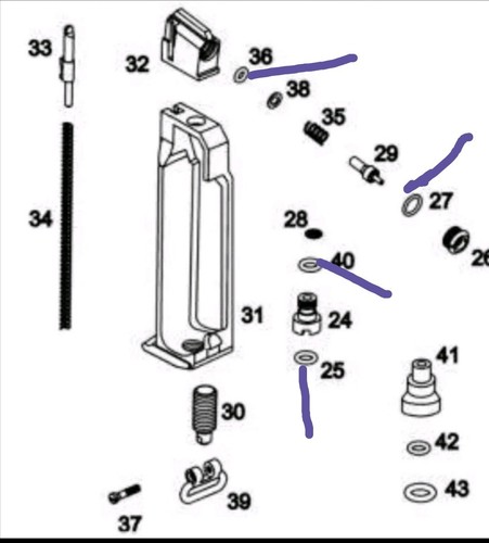 Baikal Makarov mp-654k Seal Kit Vendeur Britannique