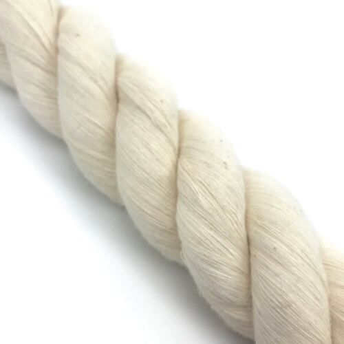 12mm Natural Pure Untreated Cotton Rope 3 Strand Twisted String Cord Twine Sash