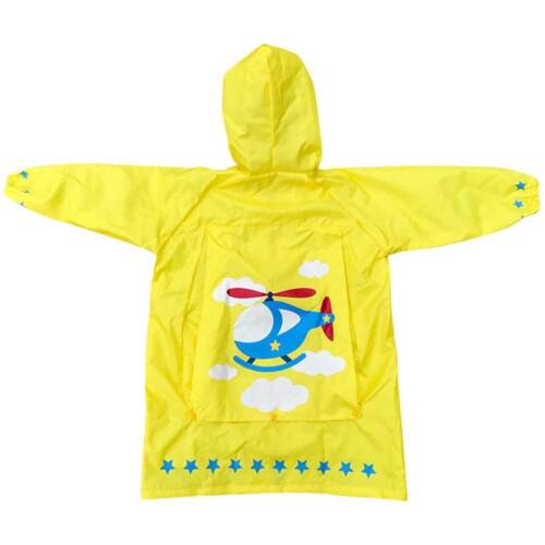 Waterproof Kids Long Hooded Rainsuit Rain Poncho Children Raincoat Jacket Cover