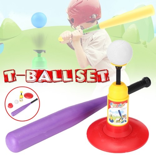 Baseball Game Toy Kids Automatic Training Launcher Sports Outdoor T-Ball Set