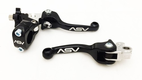 ASV F3 Unbreakable Shorty Black Brake Clutch Levers Pair Pack YZ 85 125 250 426F