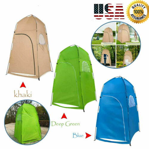 1-2 Person Portable Pop-Up Toilet Shower Tent Changing Room Camping Shelter V6Q7 