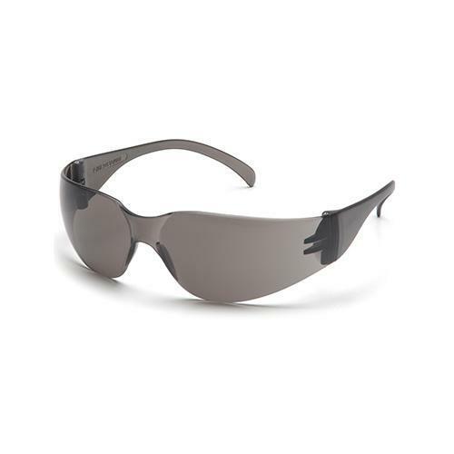 Gray Wraparound Safety Glasses Close-Fit 