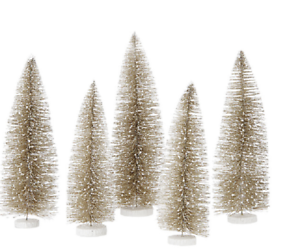 Set of 5 Decorative Bottlebrush Trees by Valerie H205345