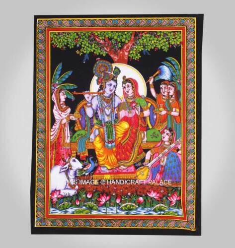 Indian Handmade Lord Wall Hanging Yoga Mat Ethnic Wall Hanging Tapestry Decor