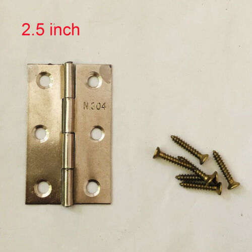 2pcs Silver Stainless Steel Butt Hinge 1.5/2/2.5/3/4 inch Cabinet Door Furniture 