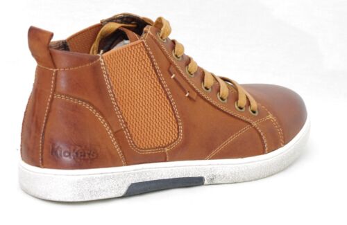KICKERS Chaussures baskets cuir SNEAZ CAMEL marron homme 591510 60 92 taille 40