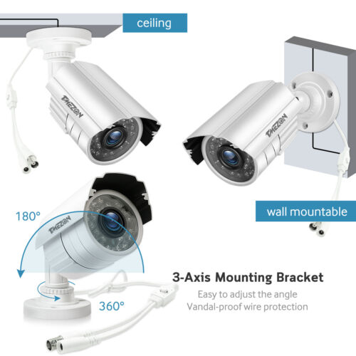 TMEZON 1080P WLAN Video Türsprechanlage mit 7/" IP Monitor 2 Überwachungskamera
