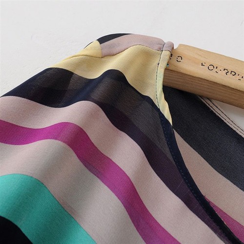 Mode Damen Locker Hemd mit kurzen Ärmeln Aufdruck Chiffon Bluse süß Oberteile