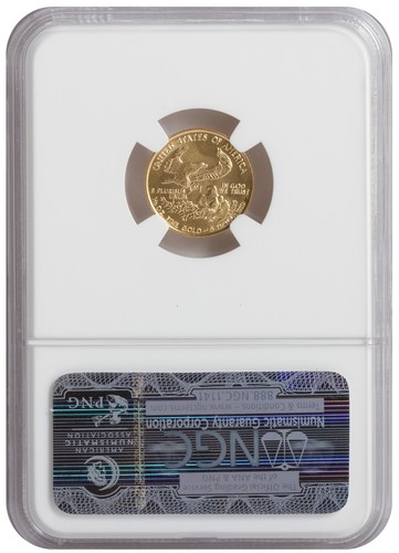 $5 1//10oz Gold American Eagle MS70 NGC Brown 2004