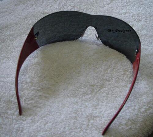 NEW Genuine VERSACE Black Red Shield Wrap Sunglasses VE 2054 1001//87 115 3N 2O54