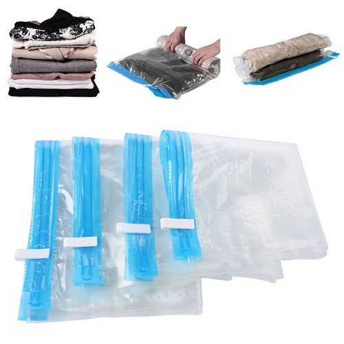 4 Größe Vakuumbeutel Kleideraufbewahrung Aufbewahrungsbeutel Vacuum Bag Tasche.