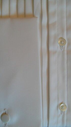 Harvie /& Hudson 19/"//36/" 2-Fold Cotton Pleated Dual Front Dress Shirt RRP £89.50