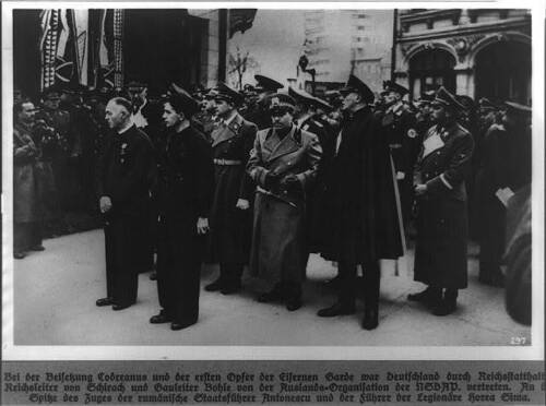 Funeral Procession,Corneliu Codreanu,Bucharest,Rumania,1940,Antonescu,Shirach 