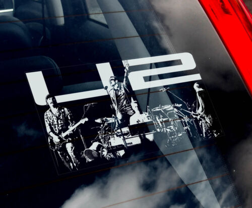 U2 Auto Fenster Sticker Gummiband Aufkleber Laptop Rock Musik Schild Bono 