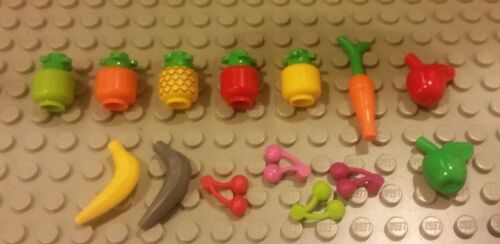 Lego NEW 42 pc. Food Lot - Apple Cherry Banana Pineapple Tomato Carrot Pumpkin