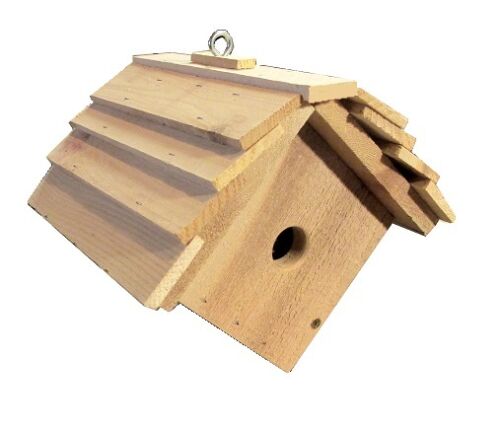 titmice HANGING Ark Workshop WREN House Cedar Shelter Box Home also chickadees