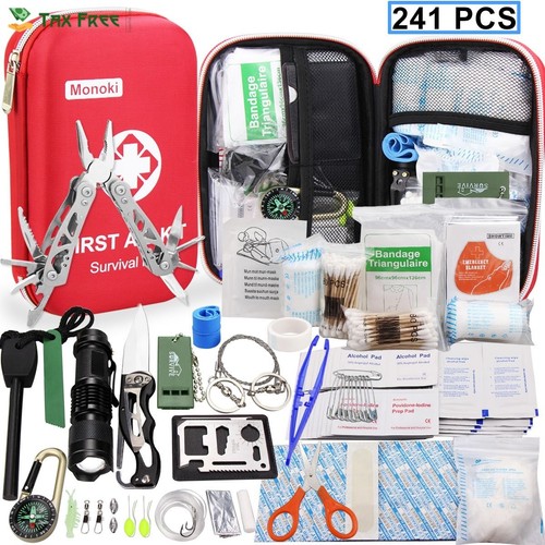Survival Kit 241Pcs Camping Outdoor Emergency Gear Tactical Hiking Items Gadgets