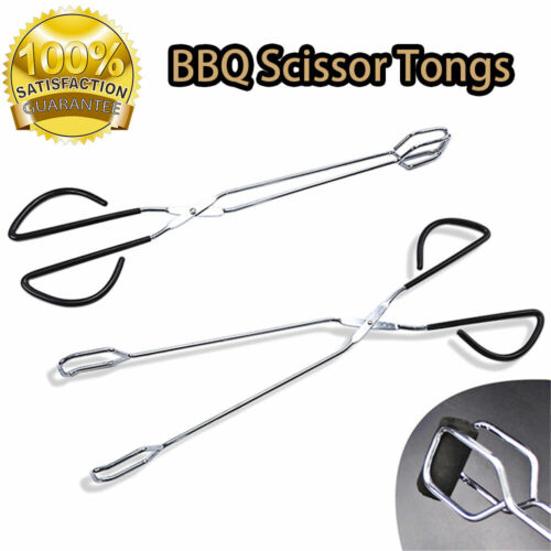 1x Scissor Shaped Food Tongs Kitchen Cooking Bread Serving Clamp BBQ Buffet Clip