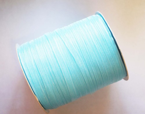15 Meters Sheer Organza Ribbon 6mm Light Turquoise
