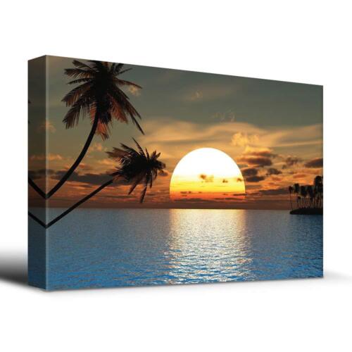Wall26 24x36 inches Tropical Sunset Sea Endless Summer Canvas