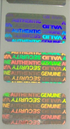 100 CUSTOM PRINT Hologram Security Protection SVAG Label Sticker Seals 1//2/" x 1/"