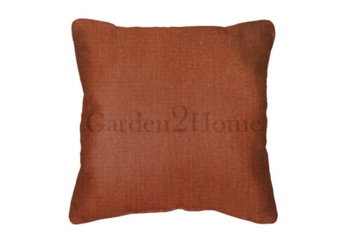 Set//2 Throw Pillows Sunbrella Canvas Brick 5409 Solid Red Orange Square Acryli