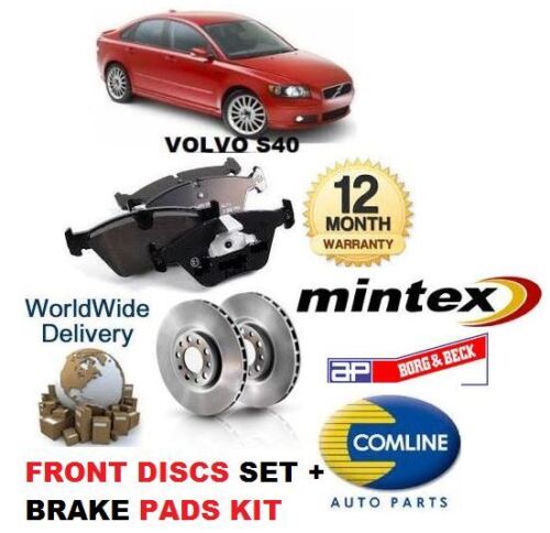 FOR VOLVO S40 2.0D 2.0 D3 2.0 D4 2.4 2.5 T5 2004-->ON FRONT DISCS PADS SET KIT 