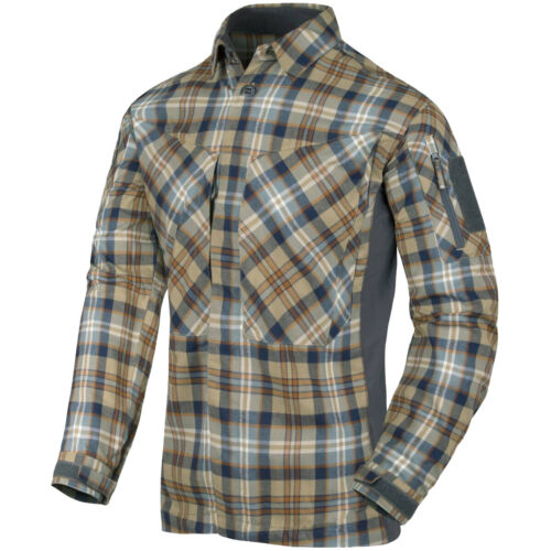 Helikon-Tex MBDU Flannel Shirt Mens Travel Tactical Long Sleeve Ginger Plaid