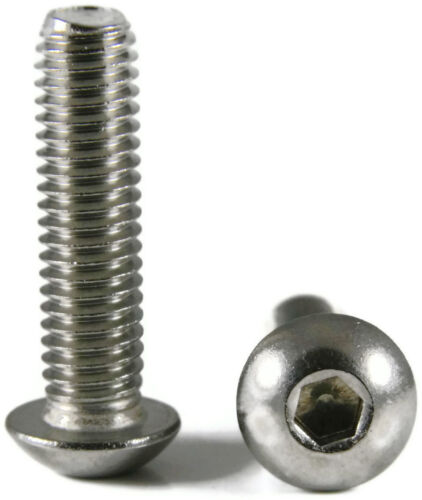 Button Head Socket Cap Screw Stainless Steel Screws UNC 6-32 x 1/4 Qty 250 