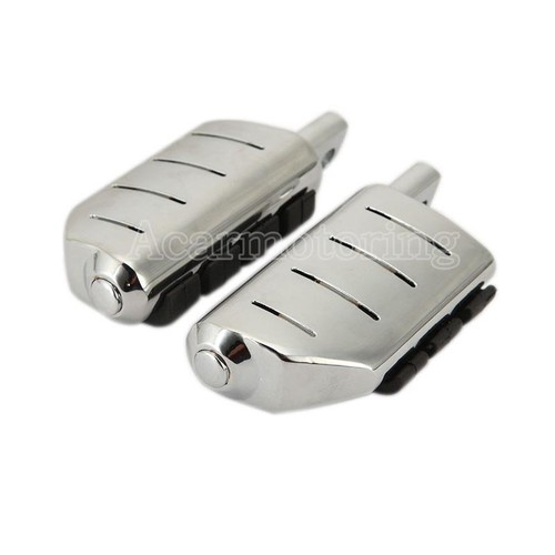 US Chrome Motorcycle Highway Foot Rest w//Male Mount Pegs For Harley Touring Dyna