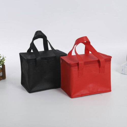 Portable Lunch Bags Insulated Canvas Box Tote Bag Thermal Cooler Food Picnic Bag 
