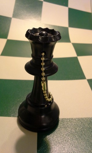 Lucky Charm Queen Bag Tag Chess Key Chain